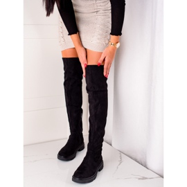 Seastar Botas altas de camurça alta na coxa preto 2