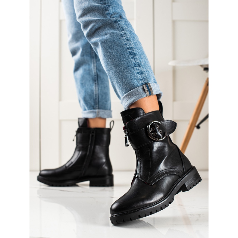 Erynn Trabalhadores negros com fivela preto 2