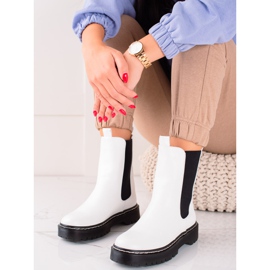 S. BARSKI Botas altas do Chelsea na plataforma S.BARSKI branco 1