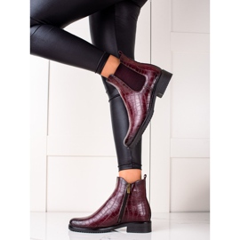 Botas elegantes com zíper VINCEZA vermelho multicolorido 1 Botas elegantes com zíper VINCEZA vermelho multicolorido 1
