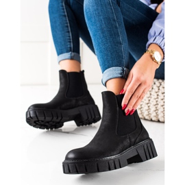 Botas Chelsea feitas de couro ecológico por Sergio Leone preto 1