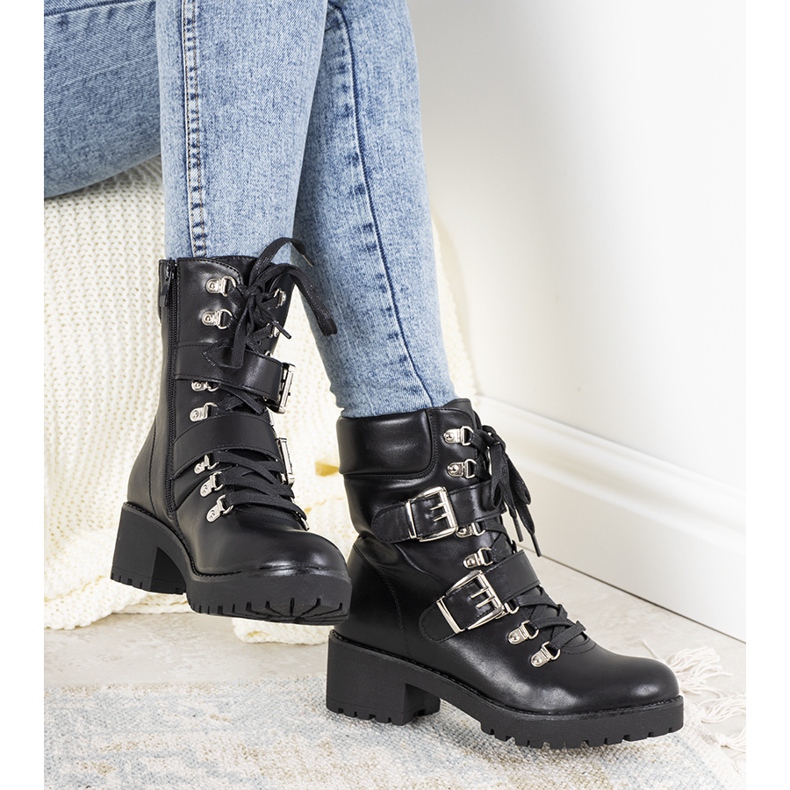 Botas Garland femininas negras preto 1