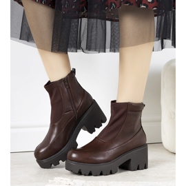 Botas marrons com sola alta Halette marrom 2
