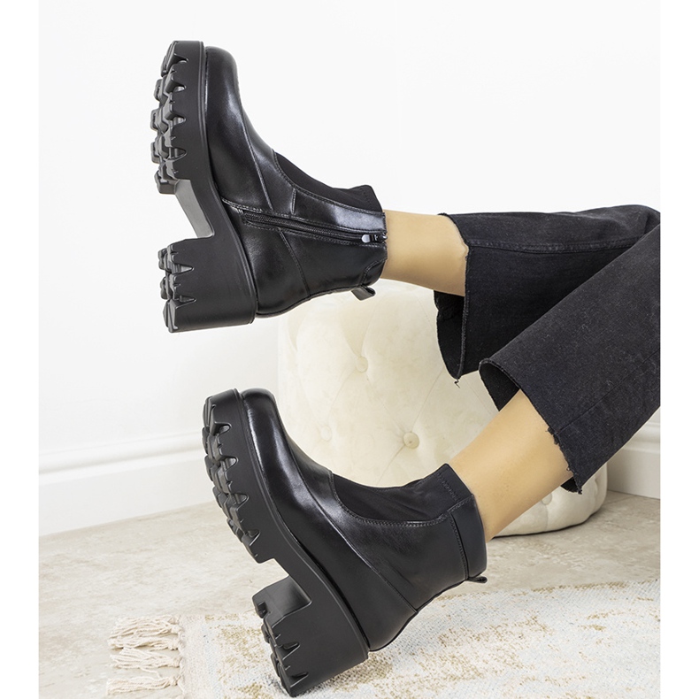 Botas pretas com sola alta Halette preto 1