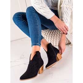 Lucky Shoes Botas de caubói de camurça preta preto 2