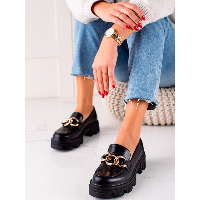 Sweet Shoes Sapatos Elegantes na Plataforma preto 1