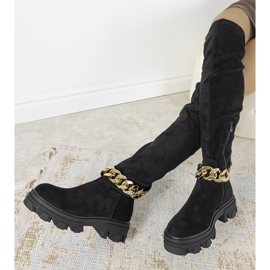 BM Botas pretas em sola alta Charette preto 1