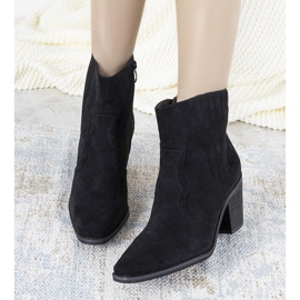 Botas de cowboy pretas com inserções de pele de cobra Babette preto 1