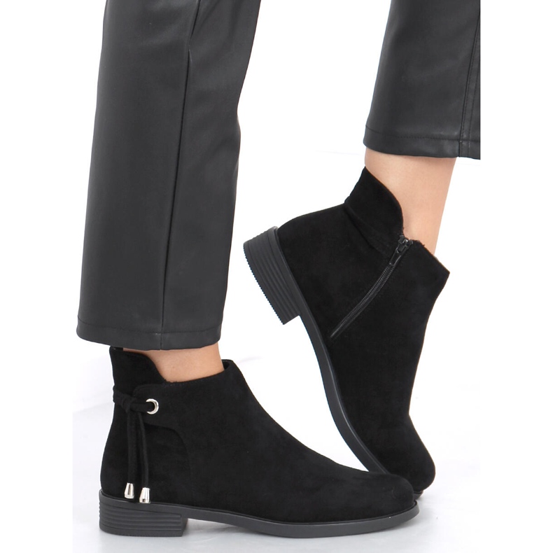 BM Botas rasas femininas negras MR-10 pretas preto 1