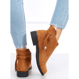 Botas femininas Camel MR-10 sem salto castanho 2