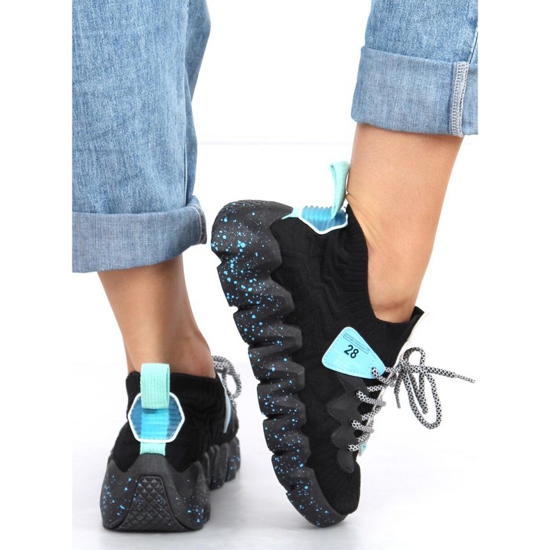 Sapatos esportivos pretos NB387 totalmente pretos de sola alta 1