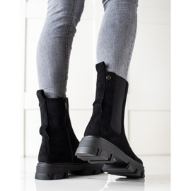 Sweet Shoes Botas pretas elegantes na plataforma preto 1