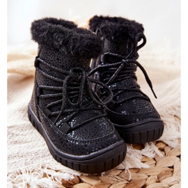 PE1 Botas pretas quentes de neve com pele preto 1 PE1 Botas pretas quentes de neve com pele preto 1