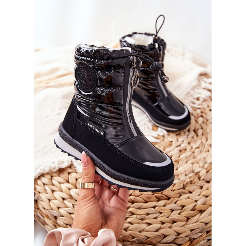 PE1 Botas de lã alta para neve quente Black Lucia preto 1