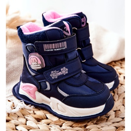 PJ2 Botas de neve quente infantil Botas Nemi azul marinho 1