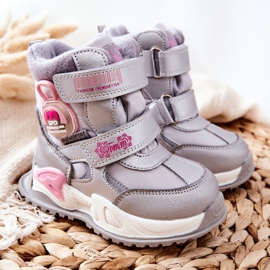 PJ2 Botas de neve quente infantil Botas prata Nemi 1
