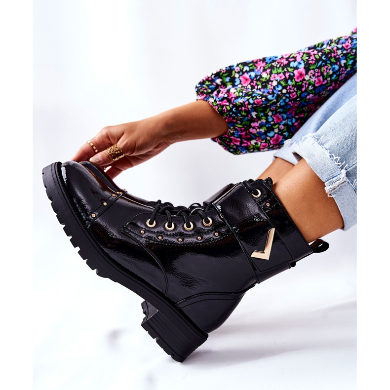 PG1 Botas Colira Preto Lacado Quente 2