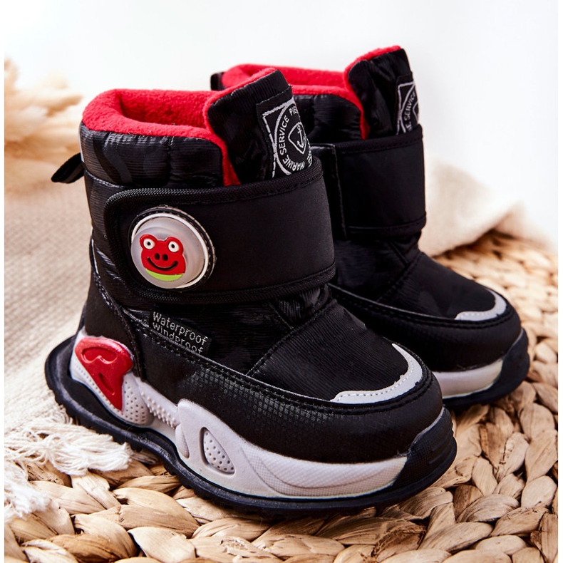 PJ2 Botas de neve infantil Botas Black Frenzie preto 1