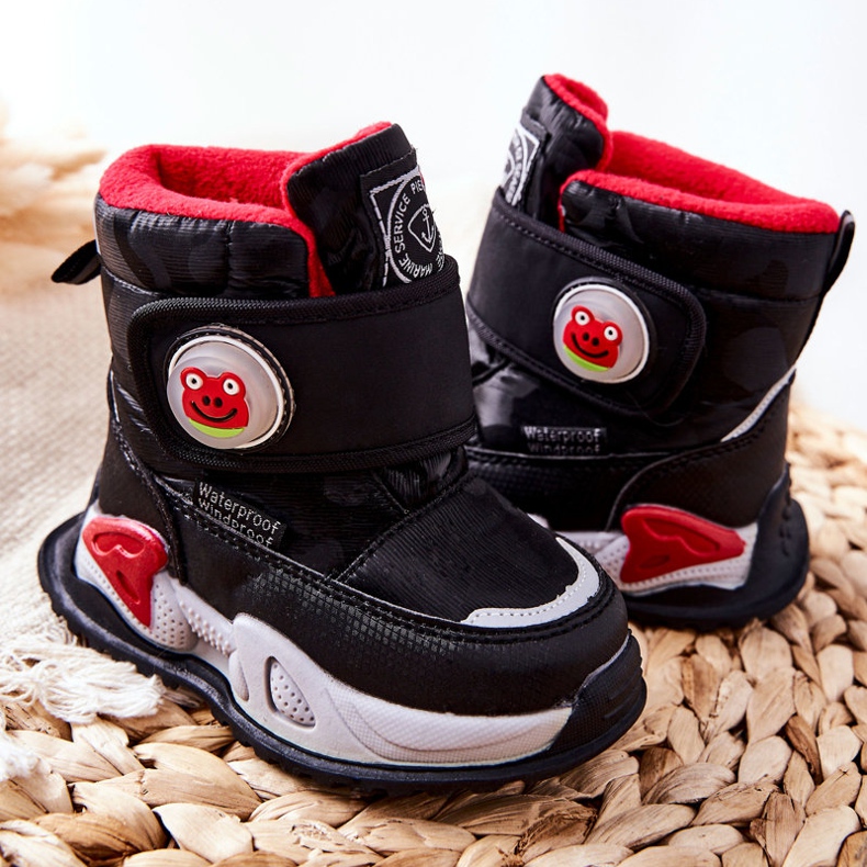PJ2 Botas de neve infantil Botas Black Frenzie preto 2