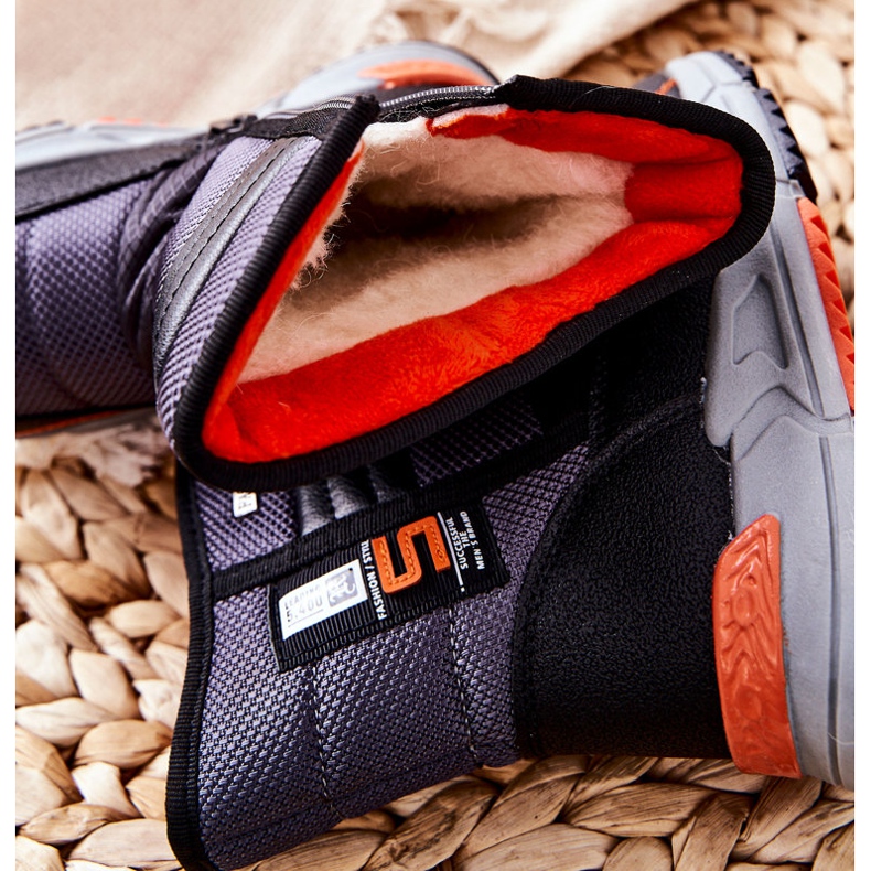 PJ2 Botas para neve altas para crianças pretas quentes Leoth preto 1