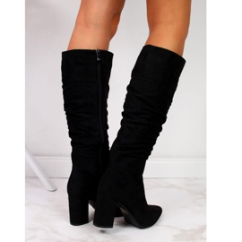 Botas isoladas, enrugadas Vinceza W JAN42A preto 1