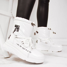 Botas de neve na plataforma Vinceza W JAN48B brancas branco 1