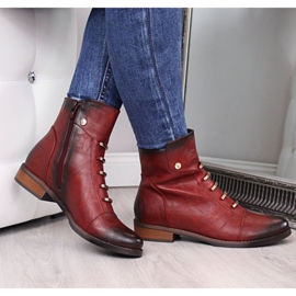 Botas com enfeites Jezzi W JEZ52C vermelho preto 1