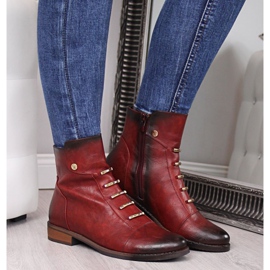 Botas com enfeites Jezzi W JEZ52C vermelho preto 2