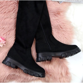 Botas pretas na plataforma Navy Dot W WOL12 preto 2