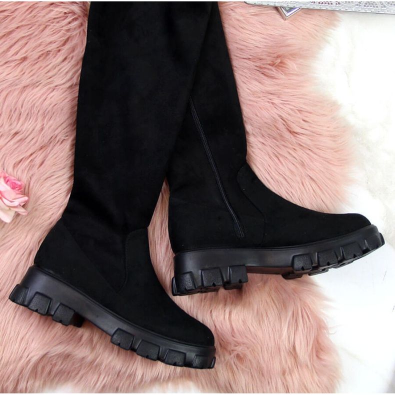 Botas pretas na plataforma Navy Dot W WOL12 preto 2