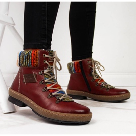 Botas isoladas Maroon W Rieker Z6743 vermelho 1