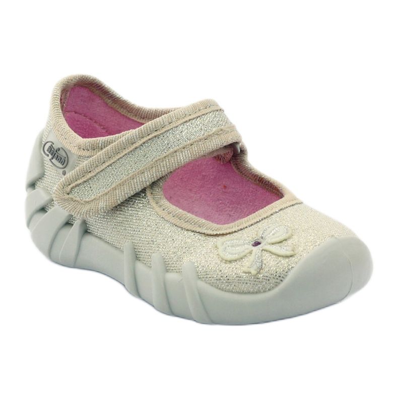 Chinelos de menina Laço Befado dourado 1