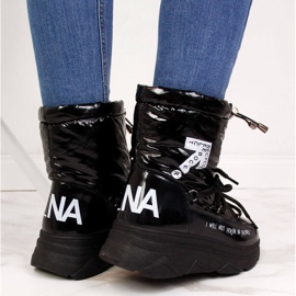 Botas de neve na plataforma Vinceza W JAN48A pretas preto 2