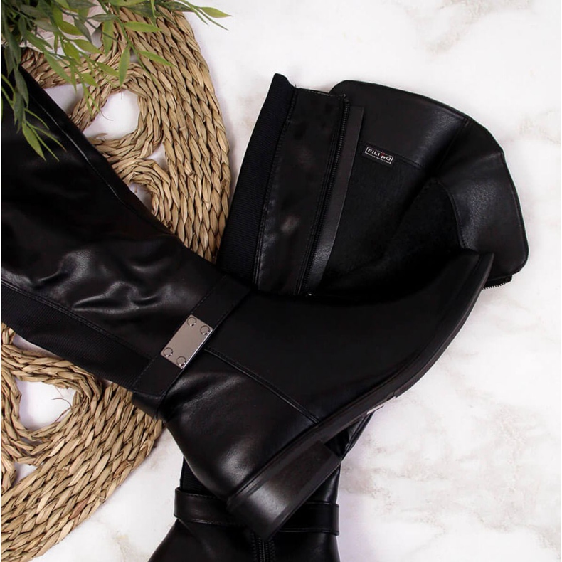 Botas pretas isoladas com elástico Filippo W PAW283 preto 2