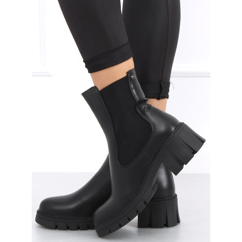 Botas Chelsea com cano alto Tutu Preto 2