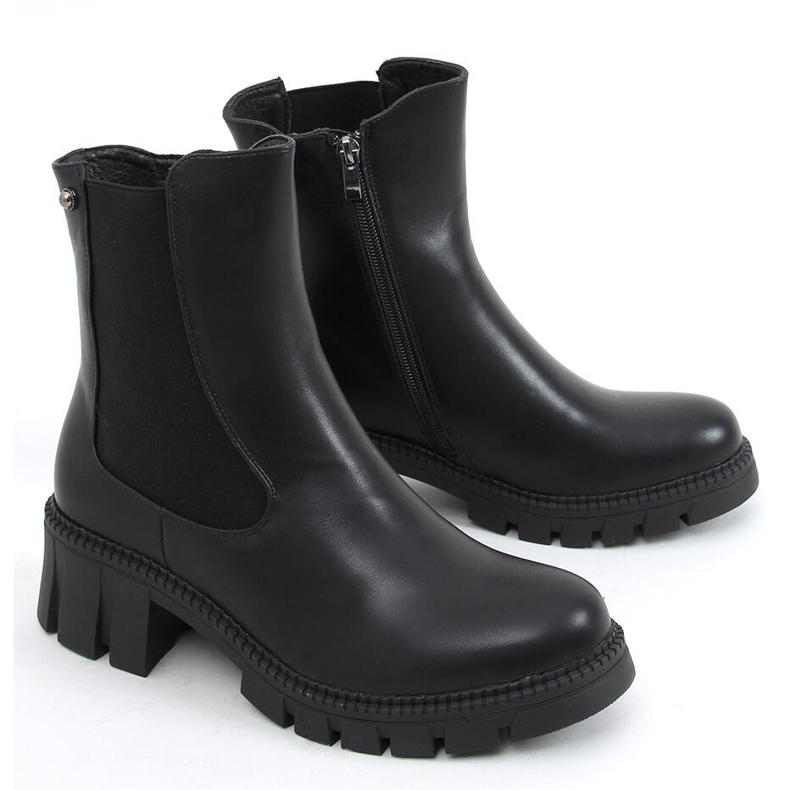 Botas Chelsea com cano alto Tutu Preto 1