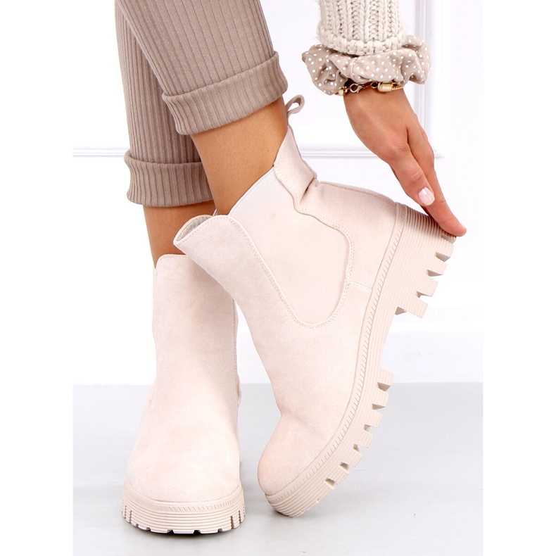 Chelsea feminino com botas Nasty Beige bege 1