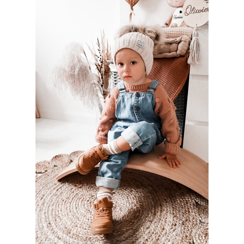 PA1 Calçado desportivo infantil de alta temperatura Camel Clafi marrom 2