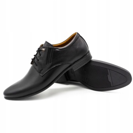 Sapatos de couro masculino preto 3
