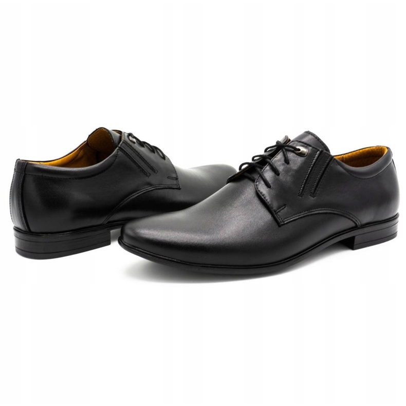 Sapatos de couro masculino preto 5