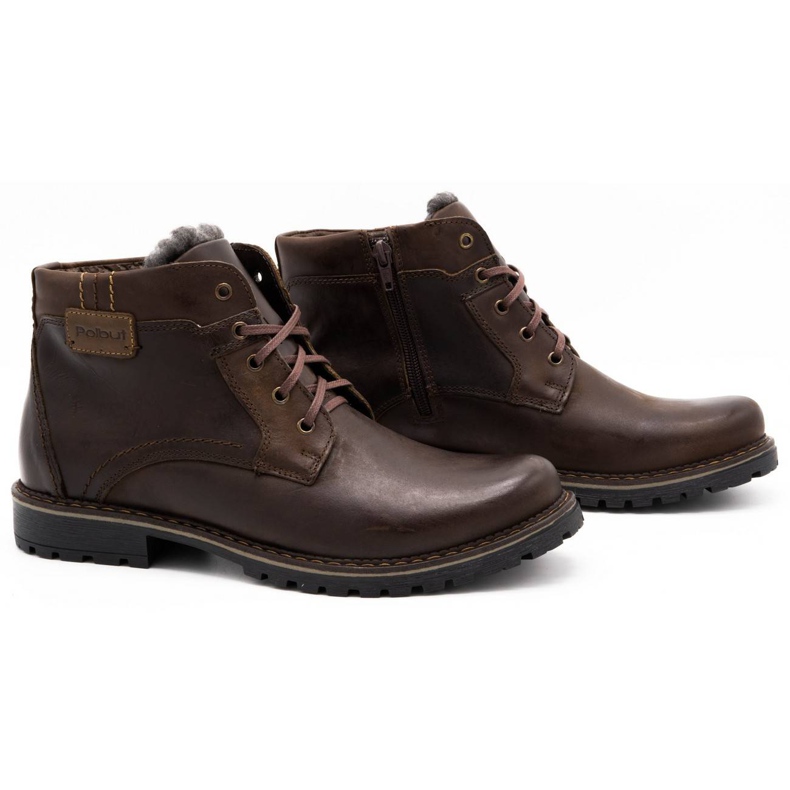 Polbut Botas de neve masculinas J35 marrons marrom 2