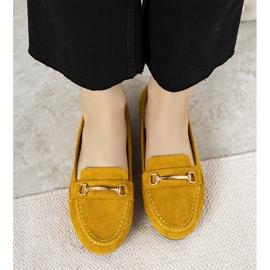 Mocassins de mostarda com laço Asselin amarelo 1