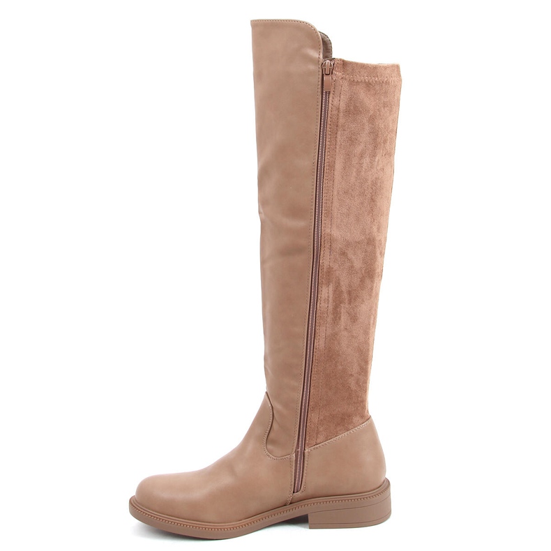 Botas de montaria femininas Arles Khaki bege cáqui 1
