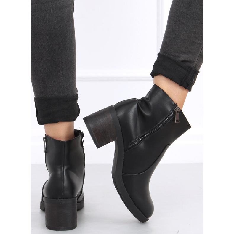 Botas de salto largo Forra Black preto 1