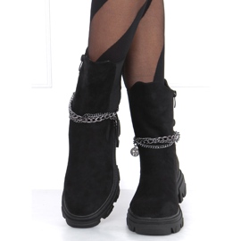 Botas Chelsea com cano alto Hilde Black preto 2