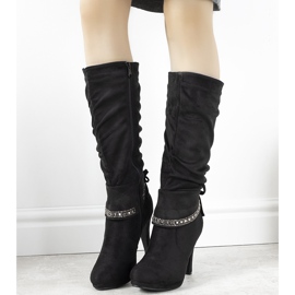 Botas pretas em salto agulha Lemelin preto 1