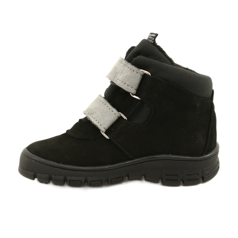 Botas impermeáveis pretas com velcro Mazurek 1360 preto cinza 2 Botas impermeáveis pretas com velcro Mazurek 1360 preto cinza 2