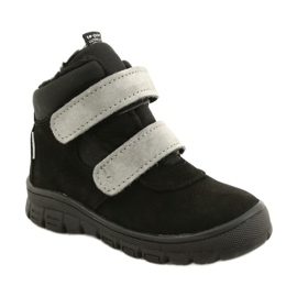 Botas impermeáveis ​​pretas com velcro Mazurek 1360 preto cinza 1