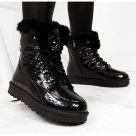 Botas de neve isoladas Potocki W WOL27A pretas preto 1