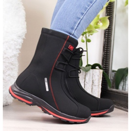Botas de neve impermeáveis ​​amarradas Dk W DK15D pretas preto 1